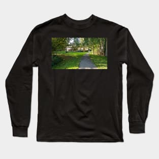 Path leading to beautiful house and greenery around Long Sleeve T-Shirt